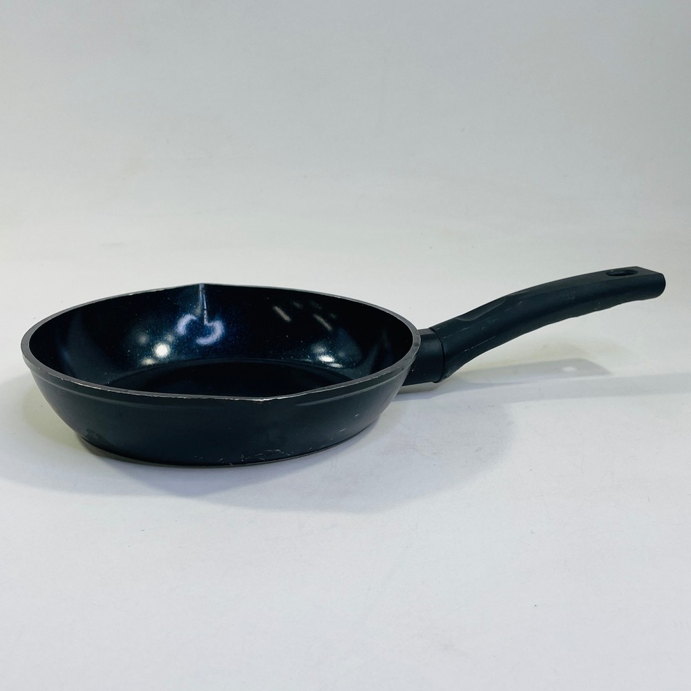 David Burke 8 Inch Frying Pan Dark Blue Ceramic Nonstick Skillet Spout